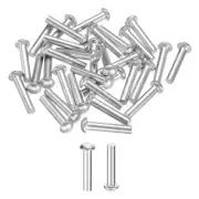 30Pcs Brazier Head Solid Aluminum Rivets, M5 x 25mm Tubular Rivets