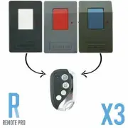 3 x Merlin Compatible Garage/Gate Cloning Remote M1000/M1100/M2000/M2500L 339MHz