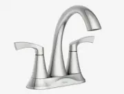 Moen Oxby WS84660SRN Brushed Nickel Two Handle 4" Centerset Bathroom Faucet
