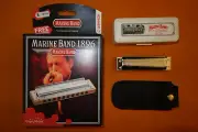 new HOHNER MARINE BAND HARMONICA Classic Key Am natural minor w/ case & gigbag