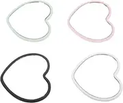 OSOLADY 4pcs Heart Mirrors Portable Mini Handheld Compact Makeup Mirrors Vintage -efficient for Dorms Beauty