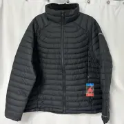 NWT Women’s Plus Size 1X Columbia Omni-Heat White Out ll Black Puffer Jacket