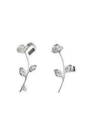 [MAGDA BUTRYM] Silver Rose Cuff Earrings ONE SILVER