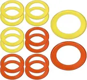 uxcell Flying Rings, 14Pcs PP Plastic Flying Discs for Sports Outdoor Playing Game Beach Pool Camping Activities, 2 Color
