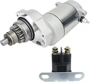 Starter & Bendix & Relay Compatible with Polaris Trail Compatible with Blazer 250 2005 2006, 3085393 SM13298 SM-8 18331 18331N 410-54006 41054006 SMU0034 49