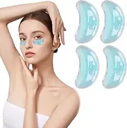 Reusable Eye Patches, 2 Pairs PVC Under Eye Ice Pack, Portable Cooling Pads to Relieve Fatigue, Swelling, Redness, Dark Circles for Home, Dormitory, Travel