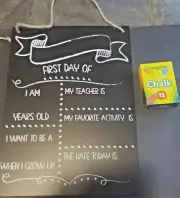 First Day of School All About Me Chalkboard Reusable Memories Pictures *READ(T6)