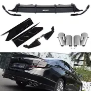 Rear Diffuser Lip Cover Trim For Honda Accord 2018-2021 AKASAKA Glossy Black UK