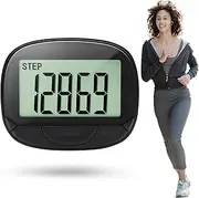 Pedometer for Walking, Large Digital Display and Clip, Pocket Pedometer with Clock, Step Counter for Walking, Accurate Portable and Lightweight Step Counter for Men Women Kids Seniors Dog