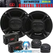 DD AUDIO E-C6.5B 6.5" 125W CAR COMPONENT SPEAKERS CROSSOVERS SOFT TWEETERS NEW
