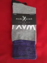 1 Pair Large Marc Ecko Cut & Sew Cotton Crew Socks 6-12 Blue
