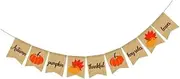 Maple Leavers Banner Fall Pumpkin Decor Maple Leaves Banner Home Decoration House Decorations for Home Kids Decor Linen Banner for Thanksgiving Pull The Flag Bunting Decorate Cloak