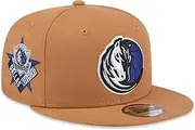 New Era Dallas Mavericks 9FIFTY Color Pack Side Patch Snapback Cap, Adjustable Hat Brown