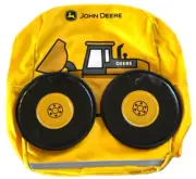 John Deere Toddler Boy Backpack Yellow Tractor Front Loader Kindergarden 12X9.5