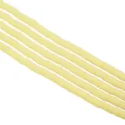 6mm Polymer Clay Beads Spacer, 1750Pcs 5 Strands Round Spacer, Light Yellow
