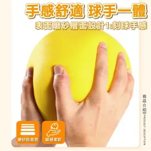 【S-SportPlus+】靜音球 3號直徑18cm靜音籃球 無聲籃球(室內籃球 軟式足球 發泡球 泡棉球 玩具球 海綿球)
