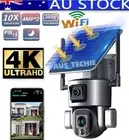 ✅8MP 4K WIFI Solar Powered Security dual Lens cameras Wireless CCTV Outdoor Home