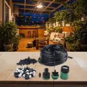 Portable Mist Cooling & Automatic Watering System for Greenhouse and Patio