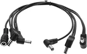 MUELODSIC 1Pc Guitar Effector Cable High Fidelity Instrument Cord for Sound Durable Material for Musicians and Stage Performances Black