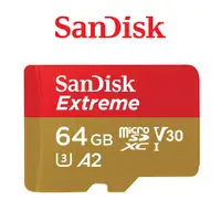 在飛比找蝦皮商城優惠-SANDISK 64G EXTREME MicroSD UH