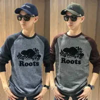 在飛比找樂天市場購物網優惠-美國百分百【全新真品】Roots 加拿大 海貍 針織 大學T