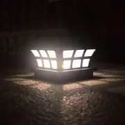 (Warm Light)Solar Energy Courtyard Light Outdoor Waterproof Fence Post Lights