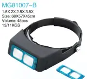 Headband Magnifier MG81007-B 1.5X 2X 2.5X 3.5X Hands Free Magnifying Glass