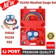 R134A HVAC A/C Manifold Vacuum Gauge Hose Refrigerant Air Conditioning Auto Tool
