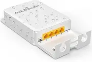 YuanLey Outdoor Gigabit PoE Extender 1 in 3 Out, 802.3af/at 4 Port PoE Repeater IP66 Waterproof, Vlan, Extend Additional 100m(328ft) of Power and Data Transmission, Wall Mount Plug and Play