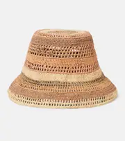 [Chloe] Chloé Sunset raffia bucket hat UK 6 5/8 beige