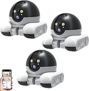 Patrol Buddy Robot Camera, Patrol Buddy Pet Camera, Robot Security Cameras on Wheels with 2-Way Talk Night Vision, with App Remote Control, for Home, Office (WiFi,3PCS)
