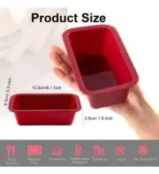 Silicone Mini Loaf Pan Set of 2 NonStick Easy Release Rectangle Silicone Mini