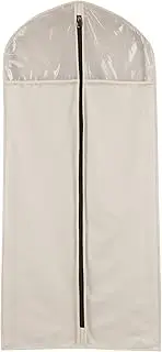 Household Essentials 3392-1 Cedarline Collection Hanging Garment Bag | Dress and Suit Protector Natural Cotton Canvas