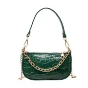 Fashion Crocodile Pattern Baguette Bags MINI PU Leather Shoulder Bags for Women Chain Designer Handbag Female Travel Tote