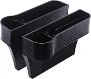Car Seat Gap Filler Organizer With Cup Holder Multifunctional Travel Tray For Front-Seat Side Automotive Console Storage Expansion Accessories Can Put Drink Sunglasses Mobile Phone Keys Cards Wallet. （2 Pack）
