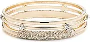 [Anne Klein] Gold-Tone 3-Pc. Set Crystal Bangle Bracelet - Default Title