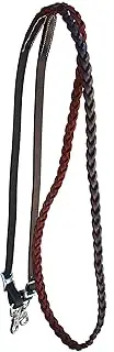 PRORIDER Horse Western Tack 7ft Contest Braided Soft Leather Barrel Rodeo Rein 6640
