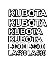 L3300 Kubota Loader Backhoe Tractor Vinyl Decals Sticker Set LA480 LA L 3300 480