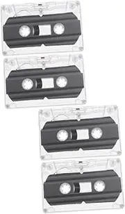 ETHZZLE 2pcs 30 Audio Cassette Tape Replacement with Transparent Shell for DIY Recordings Music and Teaching Materials for Easy Labeling