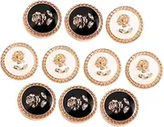 AKOOSY 10Pcs Vintage Buttons for DIY Crafting Decorative Sewing Buttons for Coats Dresses Suits Edged Design