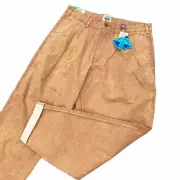 Dockers Chandler Pleated Pant Acid Wash Orange Red Tan Stretch (32 x 29)
