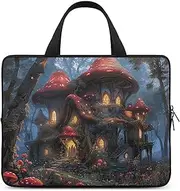 Laptop Case Sleeve Shockproof Computer Carrying Bag Mushrooms And Flowers Notebook Case Cover Laptop Bag Water Resistant Computer Cases Tablet Briefcase for Travel Business 13 Inch, Mushrooms and