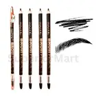 5X TECHNIC Eyebrow Pencil Eye Brow Liner Definer Black With Sharpener & Brush