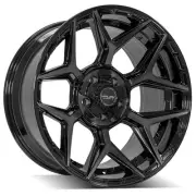 20x10 4PLAY 4P06 Gloss Black Brushed Face Wheel 5x5/5x5.5 (-18mm)