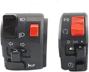 TKTGNVNZKA 7/8" 22mm Motorcycle Handlebar Switch Horn Button Turn Signal Electric Fog Light Light Start Handlebar Controller Switch