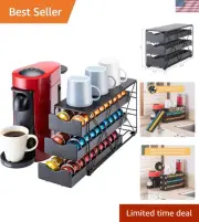 Durable 60-Capsule Nespresso Pod Drawer - Stylish Kitchen Storage Solution