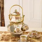 Porcelain Tea Set Coffee Pot Nordic Glazed for Wedding Cafe Bar Gathering