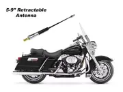 VMS 5" SILVER RETRACTABLE ANTENNA FOR HARLEY DAVIDSON ROAD KING