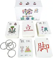 Richardy 250 Cards Chinese Characters Sight Words Learning Flashcards Mandarin Chinese Pinyin Hieroglyphic Stroke Order Early Education Chinese Beginners Stage One