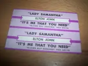 2 Elton John Lady Samantha / It's Me That You Need Jukebox Title Strips